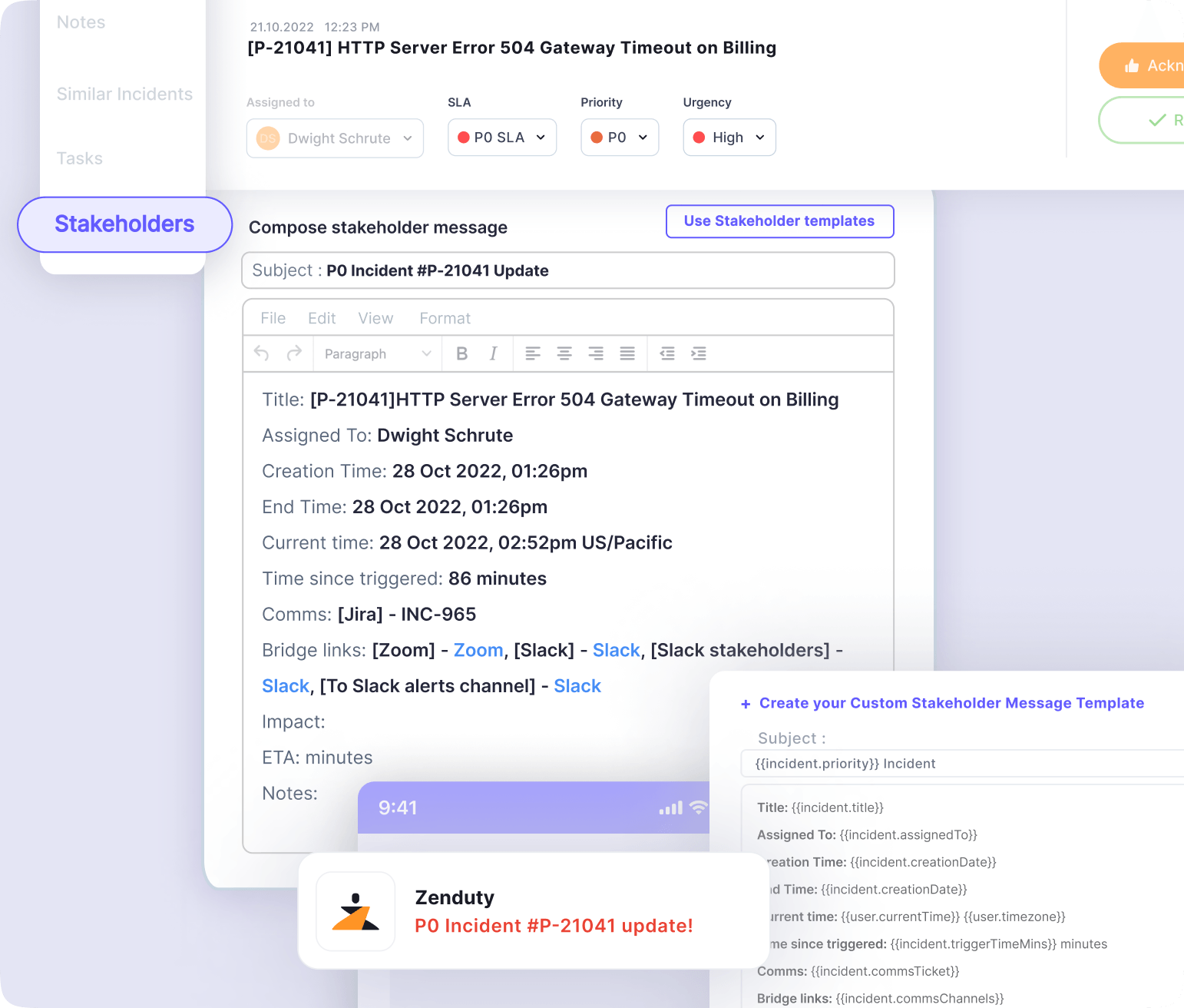 Customized Stakeholder Templates